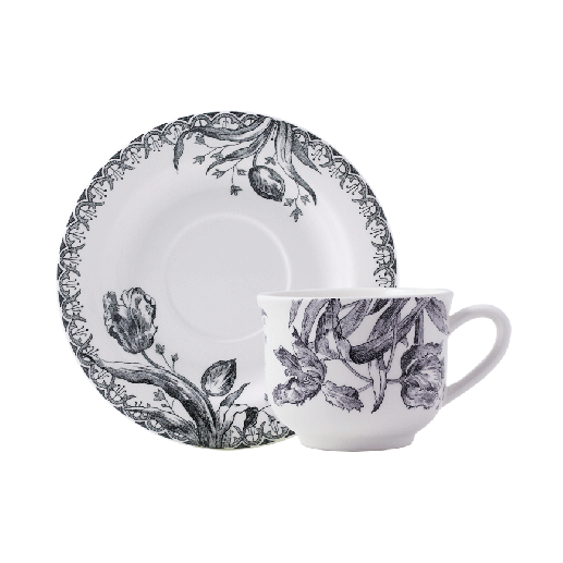 Tasse à déjeuner Tulipes Noires