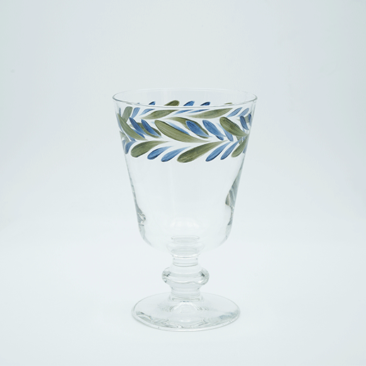 Set of 4 large wine glasses Feuillage