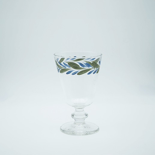 Set of 4 small wine glasses Feuillage
