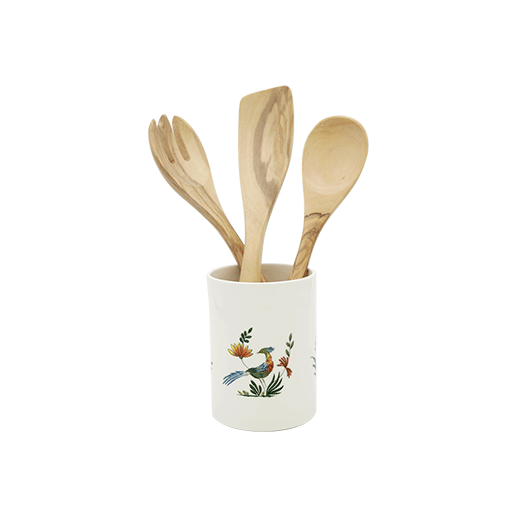 Kitchen utensil holder + ustensils - Oiseaux de paradis