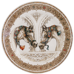 Bof of 4 dessert plate assorted - Chevaux du vent