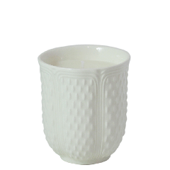 1 bougie parfumée kaolin - façonnée et émaillée à la main