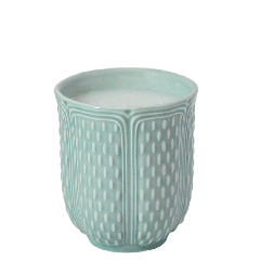 1 bougie parfumée Céladon - émaillée dans les ateliers de la marque Gien