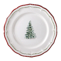 Coffret de 4 assiettes plates - Filets de Noël