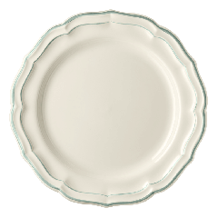 Coffret de 4 assiettes plates - Filet Céladon