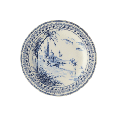 Coffret de 4 assiettes canapés Vues d'Orient - Les dépareillées bleu 