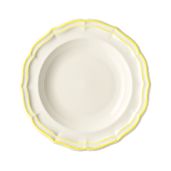 Coffret de 4 assiettes creuses - Filet citron