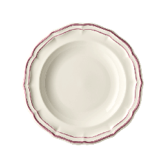Box of 4 rim soup plate - Filet Peony 