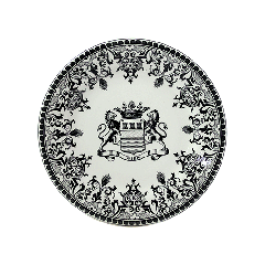 Coffret de 4 assiettes dessert blason - Les dépareillées vert 