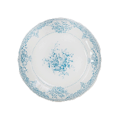 Coffret de 4 assiettes dessert fleurs - Les dépareillées bleu