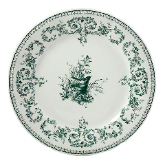 Coffret de 4 assiettes plates oiseau - Les dépareillées vert 