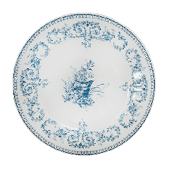 Coffret de 4 assiettes plates oiseau - Les dépareillées bleu