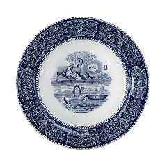 Coffret de 4 assiettes plates rébus - Les dépareillées bleu