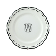 Dessert plate W - Filet Midnight Monogramm