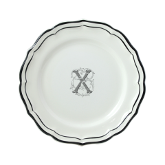 Dessert plate X - Filet Midnight Monogramm
