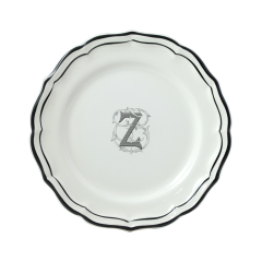 Dessert plate Z - Filet Midnight Monogramm