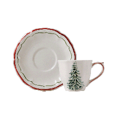 Coffret de 2 tasses & soucoupes à thé Us - Filet de Noël