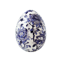 Egg large - Pivoines Bleues