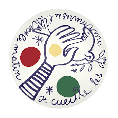 Large wall platter, les murmures de l'aube L'Archipel sentimental