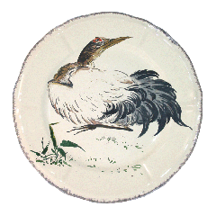 Assiette plate grue cendrée - Grands Oiseaux - Ø 26,3 cm