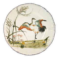 Assiette plate grue - Grands Oiseaux - Ø 26,3 cm