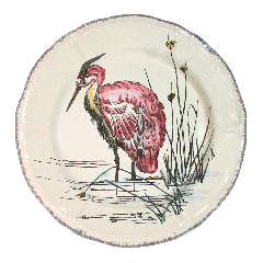 Assiette plate héron - Grands Oiseaux - Ø 26,3 cm