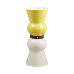 Siam vase Yellow and Kaolin White, large