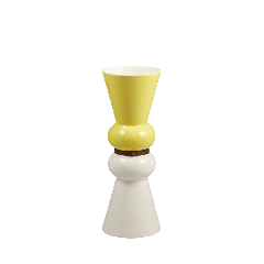 Siam vase Yellow and Kaolin White, small