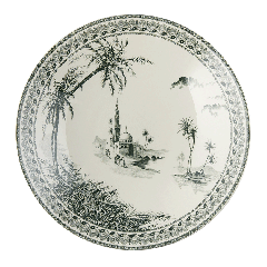 Plat gourmand - Les Dépareillées vert - Ø 27,4 cm
