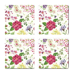 Acrylic coasters - Millefleurs