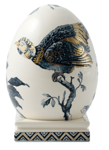 Egg on stand - Vincennes or - H 12,8 cm - Ø 11 cm