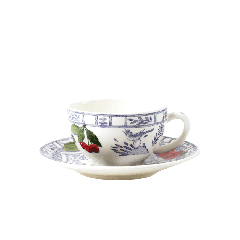 Coffret de 2 tasses & soucoupes à thé - Oiseau bleu fruit