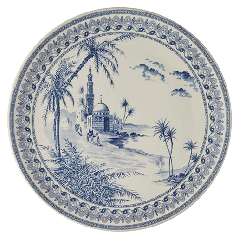 Plat à gâteaux - Les dépareillées bleu