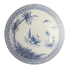 Plat gourmand - Les dépareillées bleu - Ø 27,4 cm