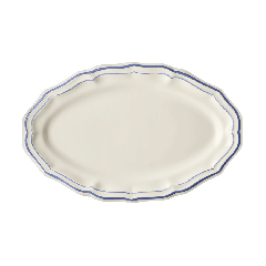 1 plat ovale n°6 filet bleu en Faïence de Gien