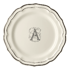 Dinner plate A - Filet Midnight Monogram