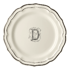 Dinner plate D - Filet Midnight Monogram