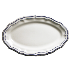 plat ovale Filet Indigo