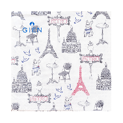 Paquet de 20 serviettes - Ça C'est Paris ! - 33 X 33cm