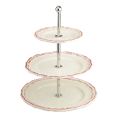 Three-tier cake stand - Filet coral