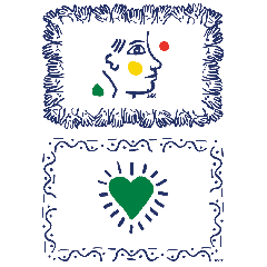 2 sets de table assortis : Mains + Coeur - L'Archipel Sentimental