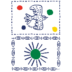 2 sets de table assortis : Oiseau + Soleil - L'Archipel Sentimental