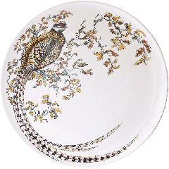 Grand plat Faisan - Sologne - Ø 61,5 cm
