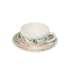 Coffret 2 tasses et soucoupes à thé - Pompadour - 16 cl. Ø 15,2 cm