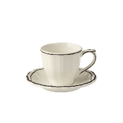 Coffret de 2 tasses & soucoupes à thé US - Filet Manganèse