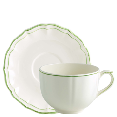 Jumbo cup & saucer - Filet Green