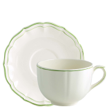 Tasse et soucoupe déjeuner Jumbo - Filet Vert