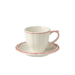 Coffret de 2 tasses & soucoupes à thé US - Filet Corail