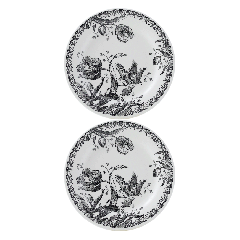 Set of 2 coasters - Tulipes Noires - Ø 12,8 cm
